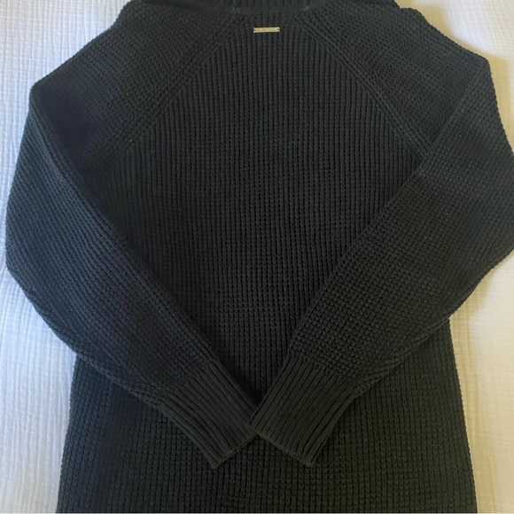 MICHAEL Michael Kors Black Sweater w/ Faux Leather Pockets - Size Small - EUC! - Picture 7 of 8
